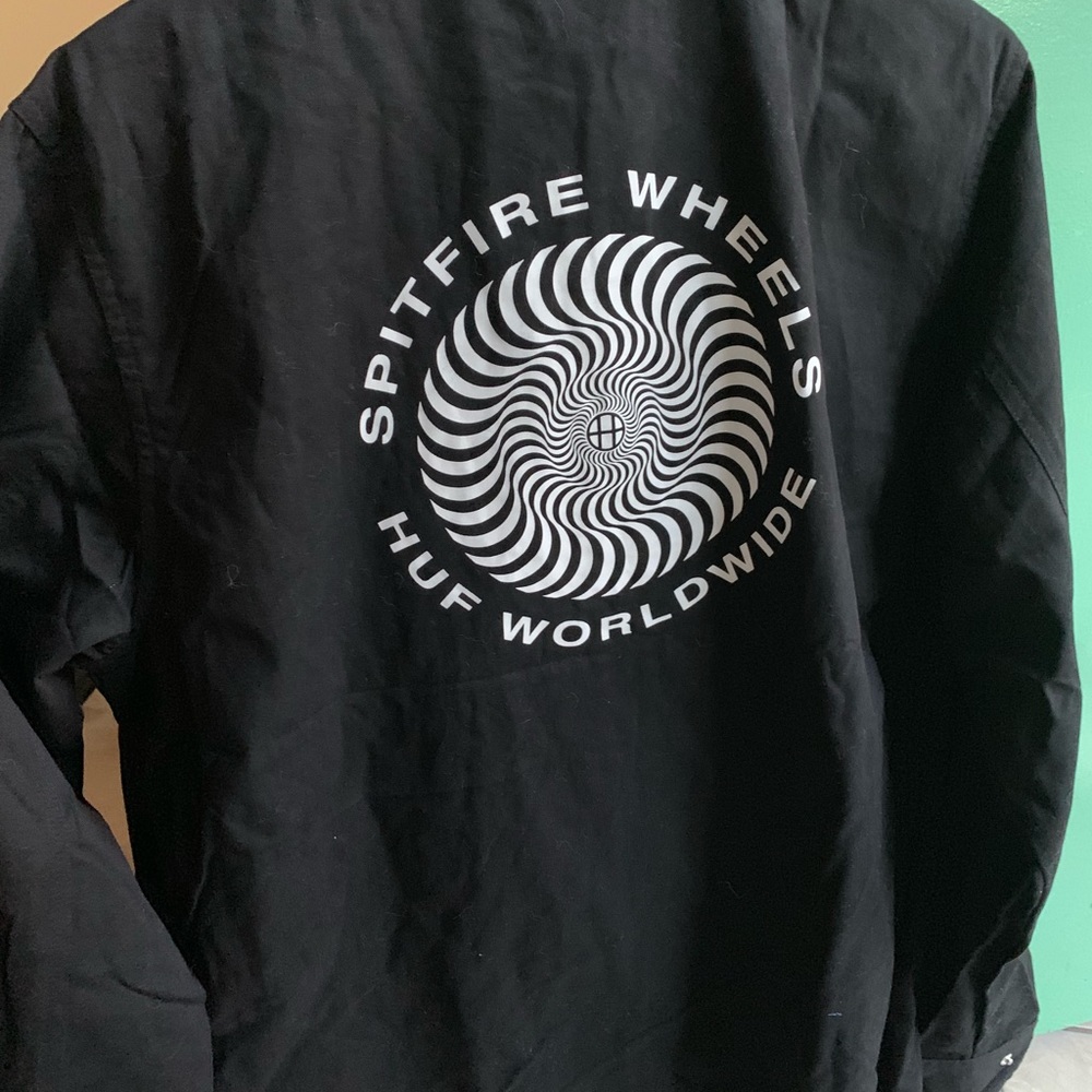 Huf racing jacket collaboration with Spitfire